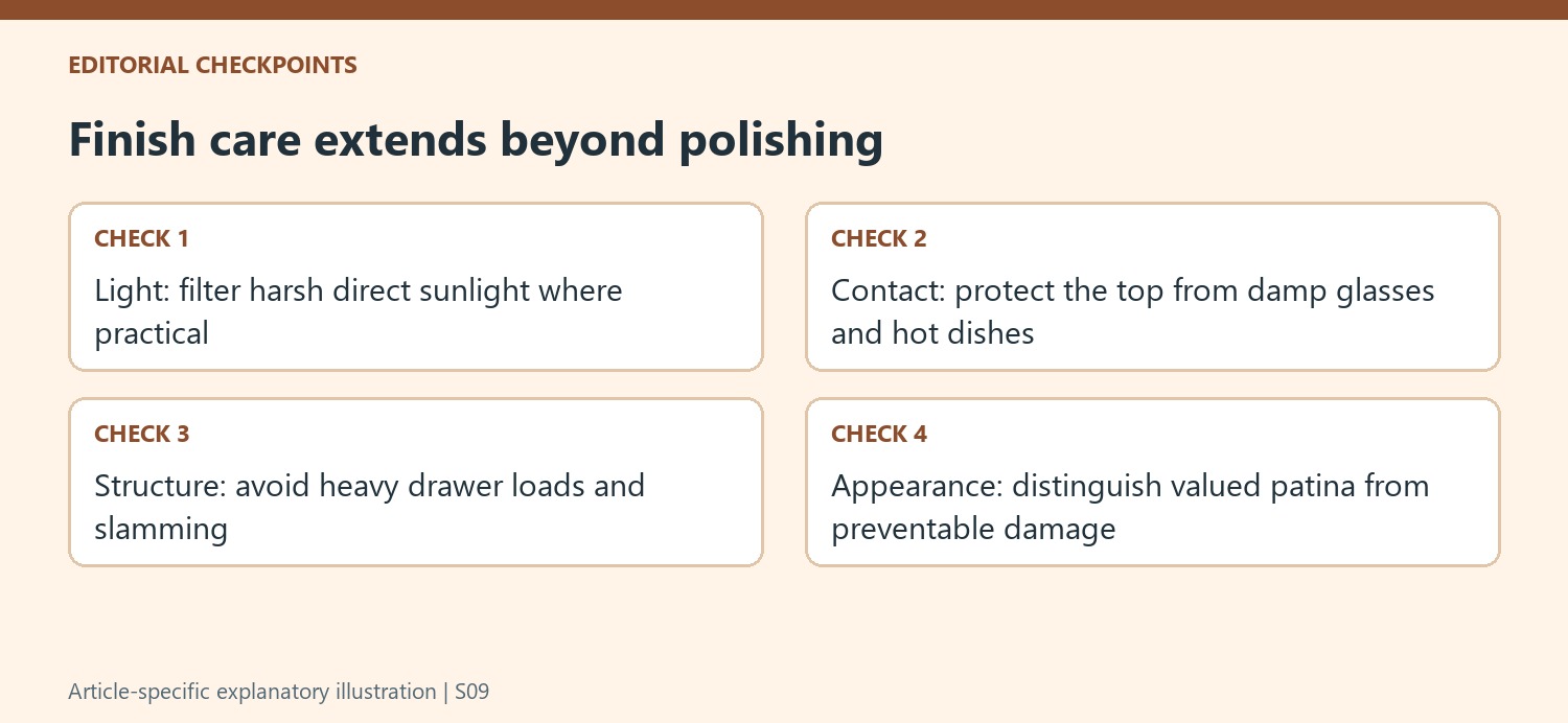 Finish care extends beyond polishing