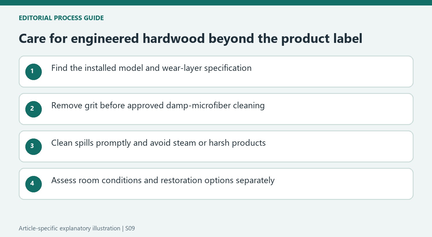Care for engineered hardwood beyond the product label