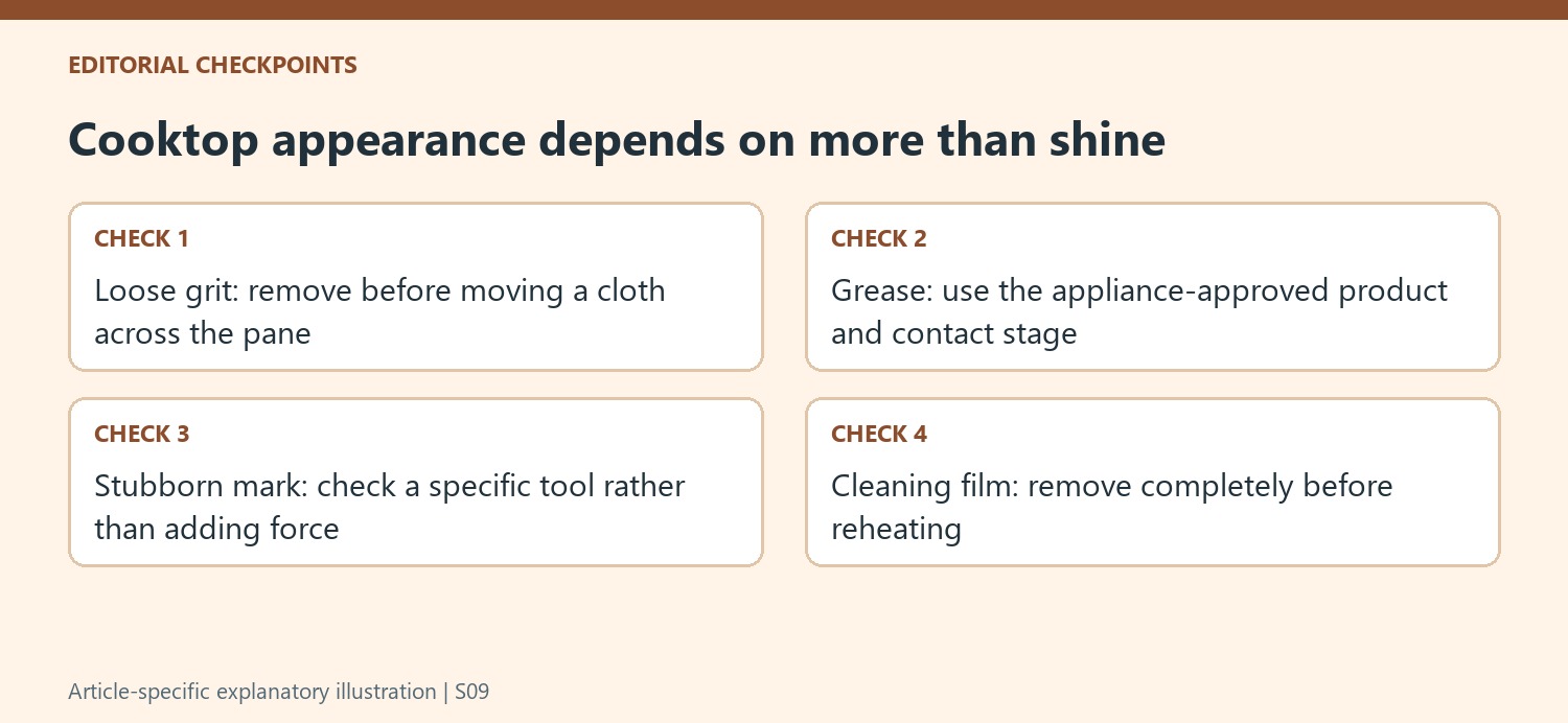 Cooktop appearance depends on more than shine