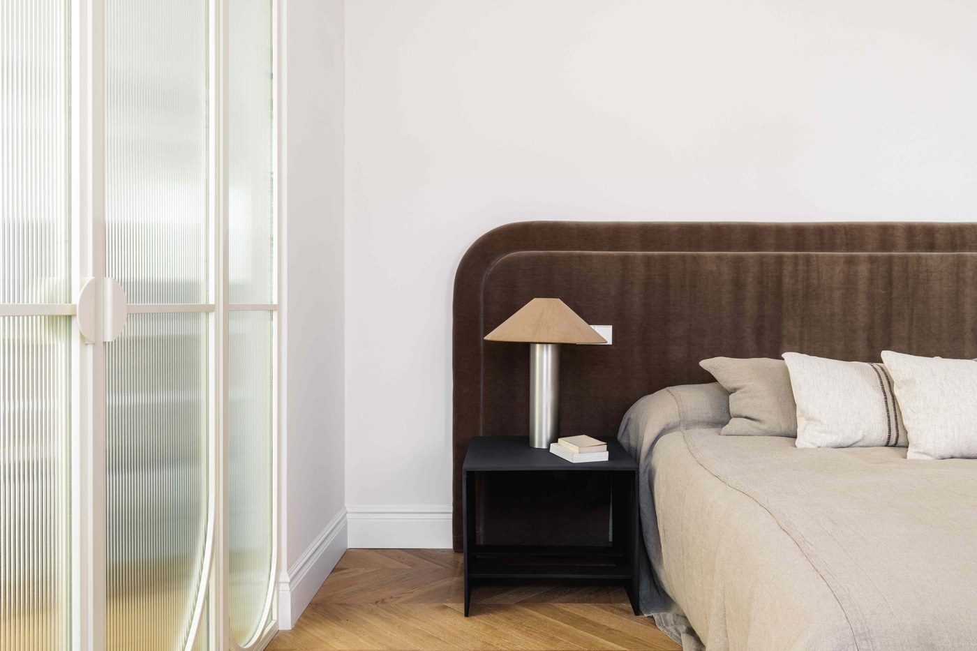 Vacuum Headboard Tufts and Seams Before Spot Cleaning