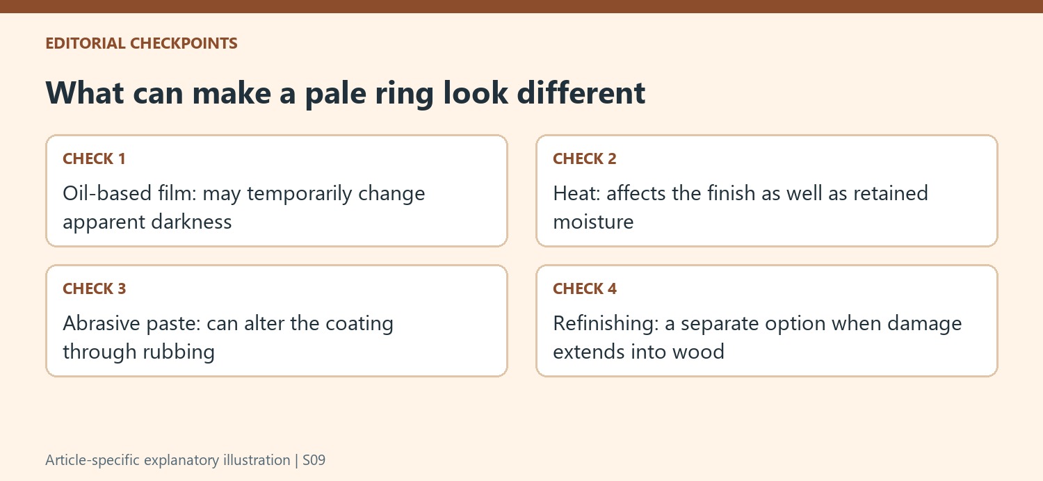 What can make a pale ring look different