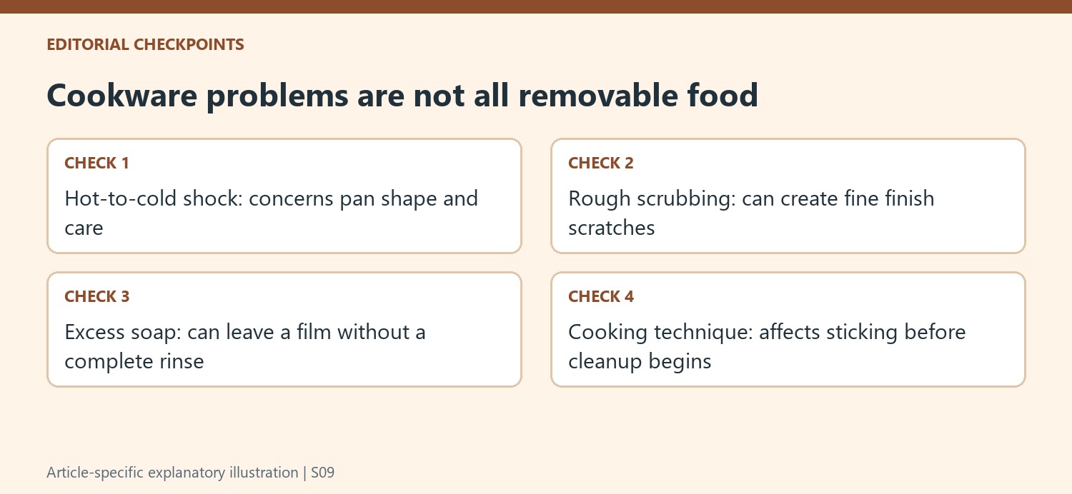 Cookware problems are not all removable food