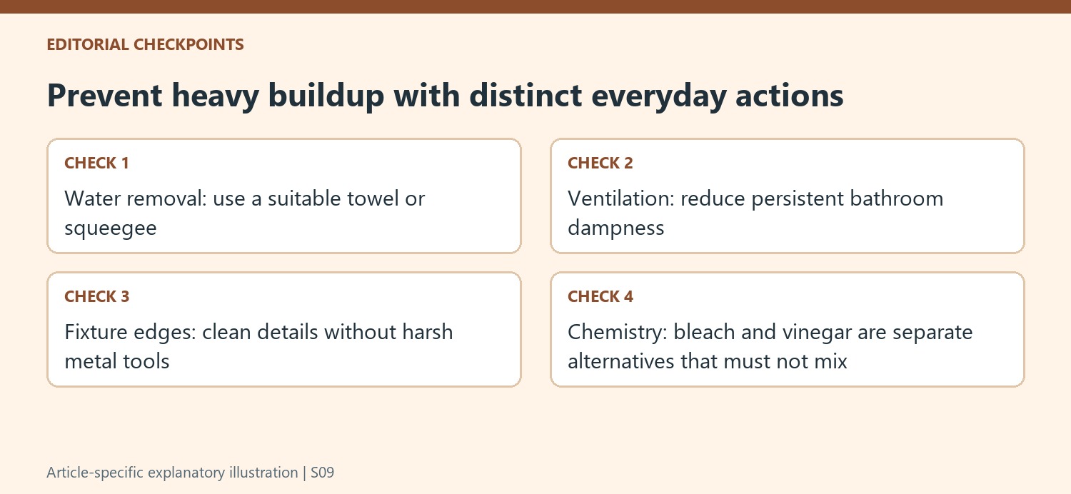 Prevent heavy buildup with distinct everyday actions