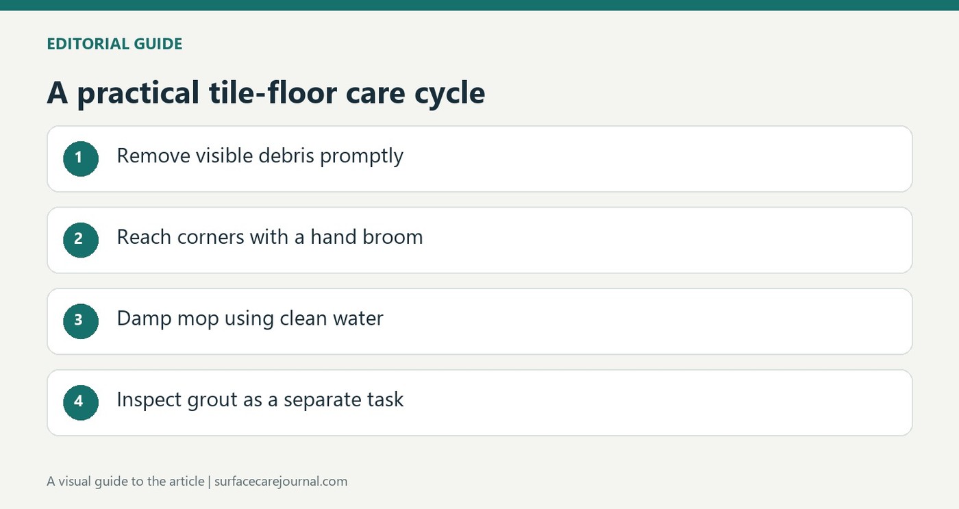 Choose a Mop That Collects Dirt From Ceramic Floors