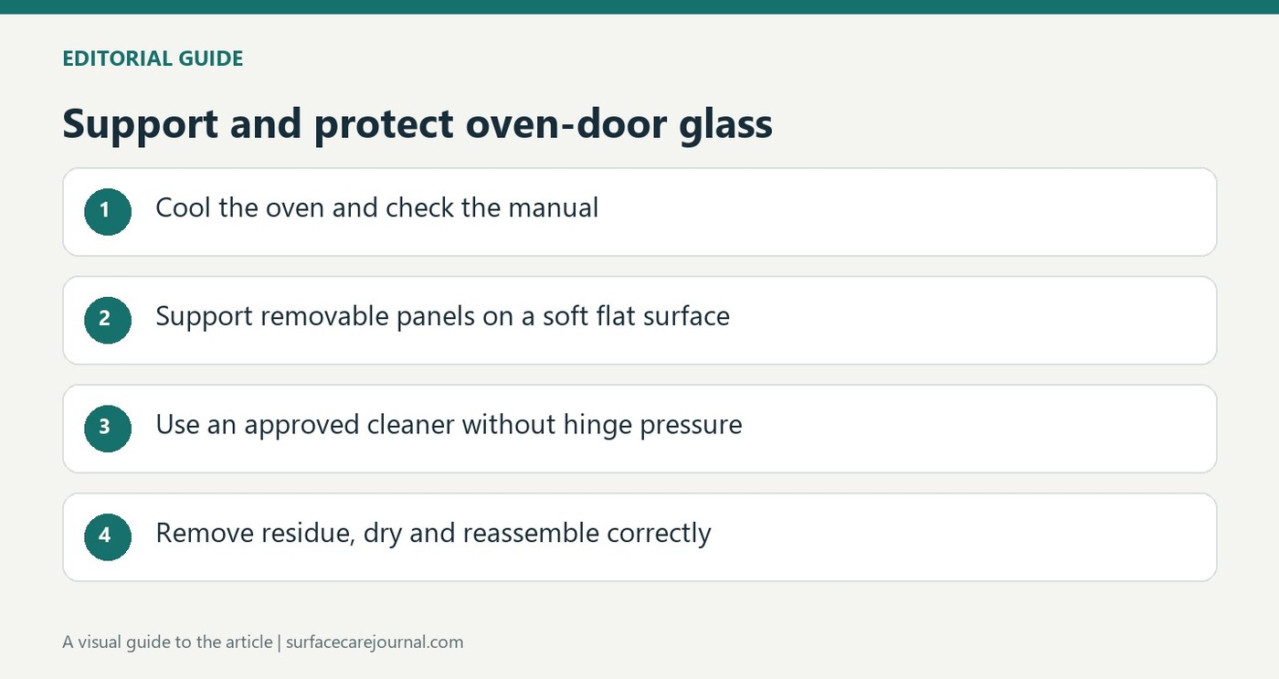 Support Oven-Door Glass Before Cleaning Removable Panels