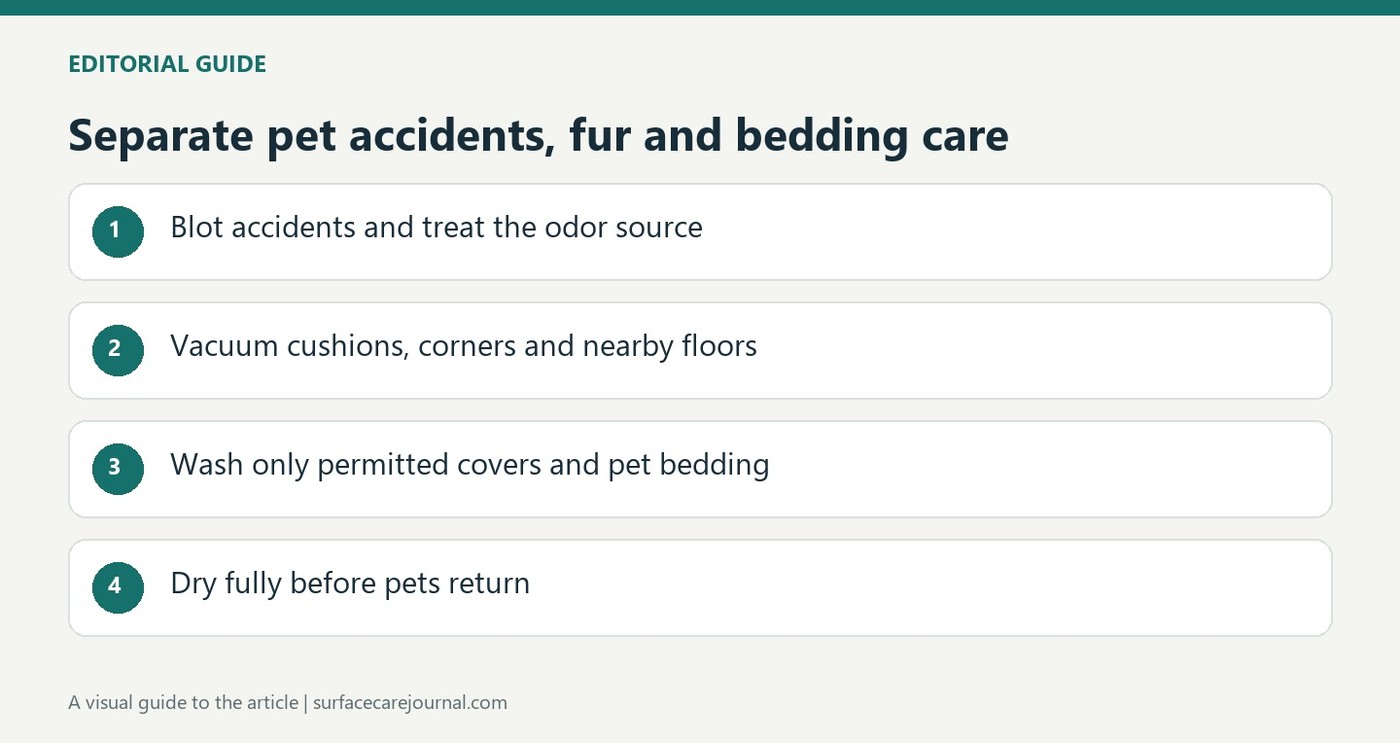 Handle Pet Accidents and Loose Fur as Different Upholstery Jobs