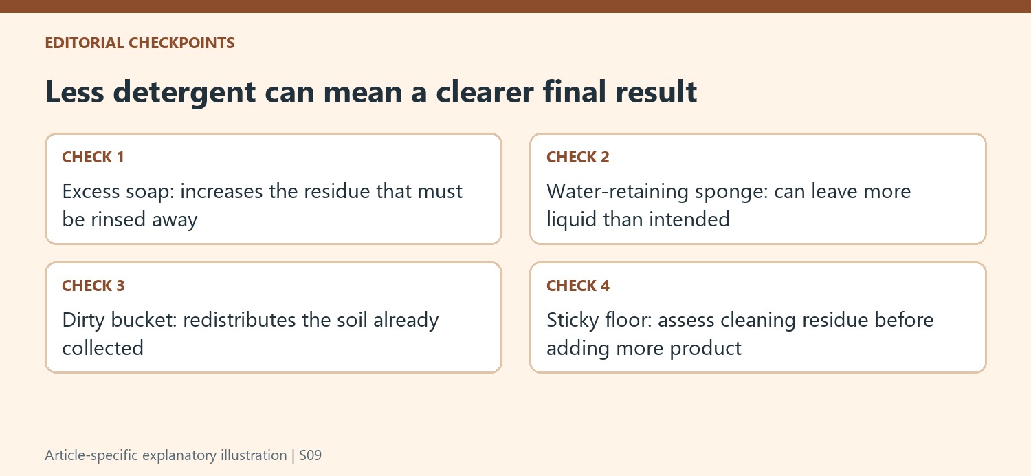 Less detergent can mean a clearer final result