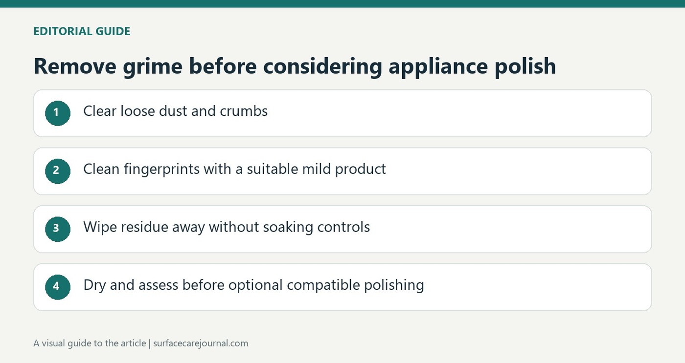 Remove Appliance Grime Before Adding Any Polish