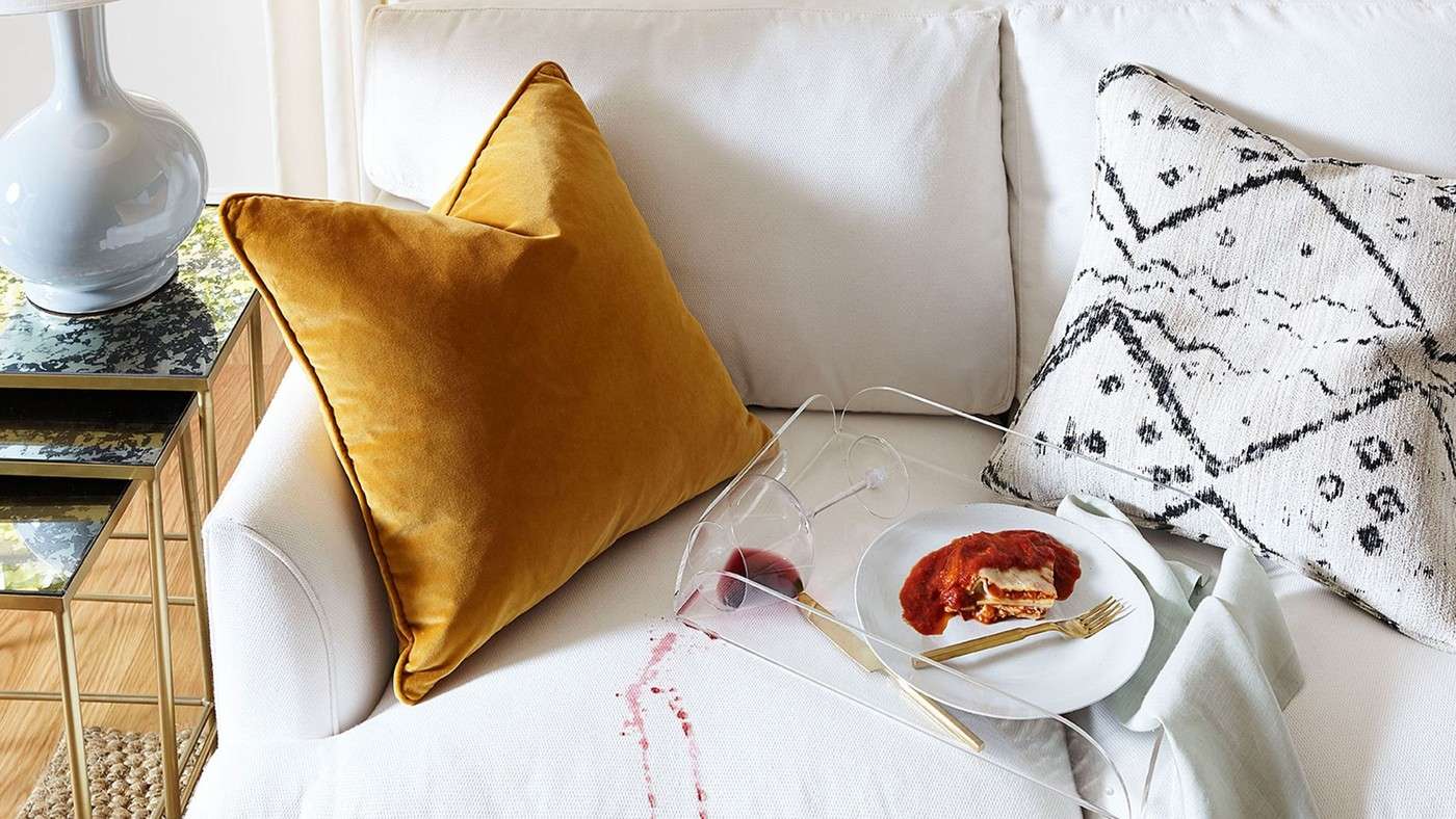 Lift Solid Sofa Spills before Blotting the Fabric
