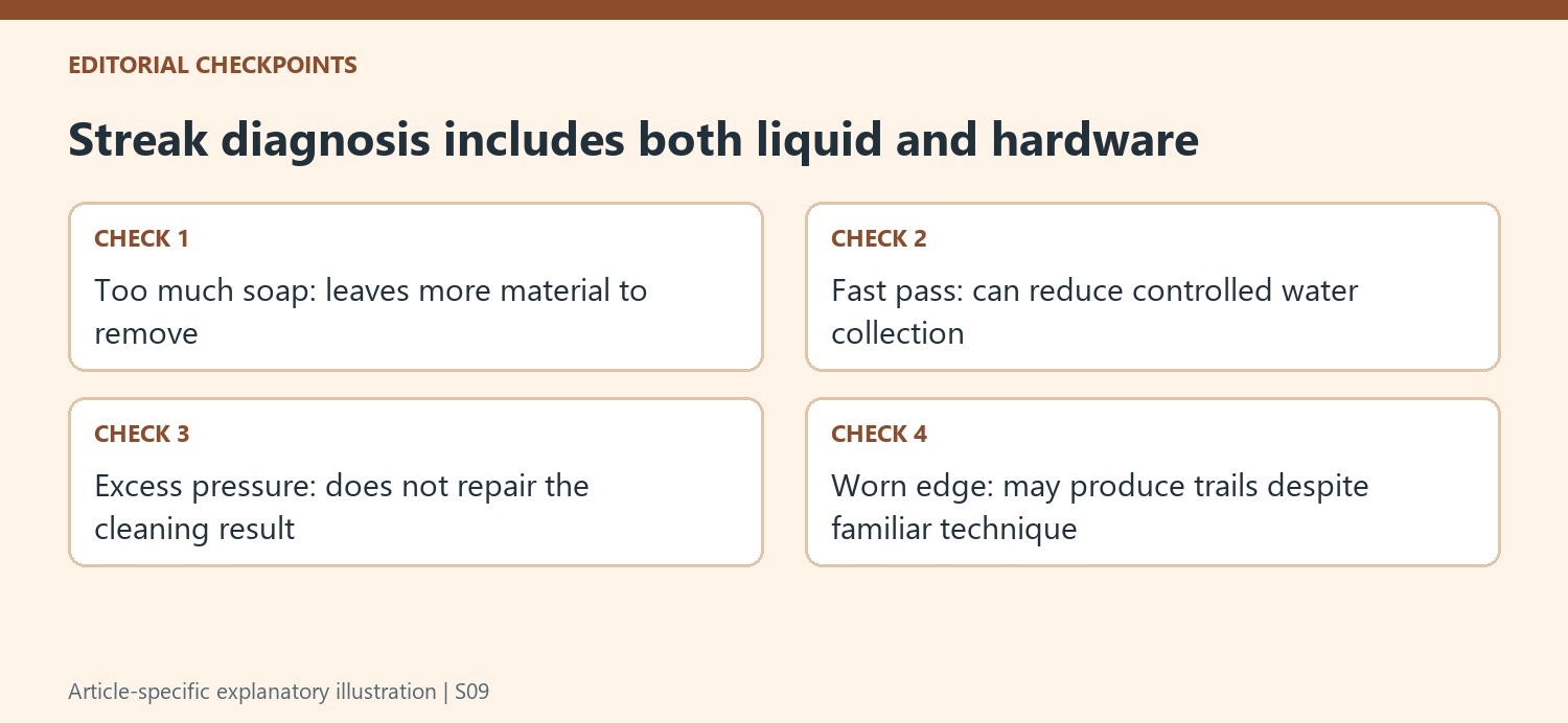 Streak diagnosis includes both liquid and hardware