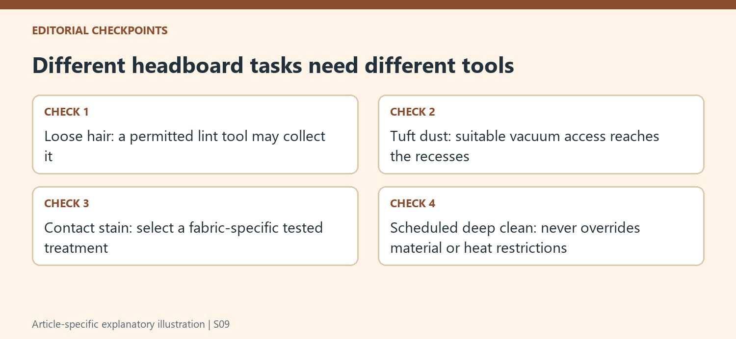 Different headboard tasks need different tools