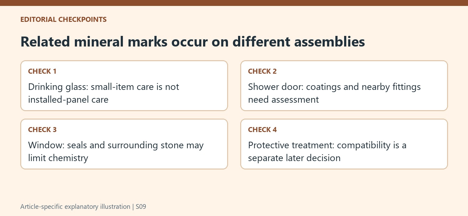 Related mineral marks occur on different assemblies
