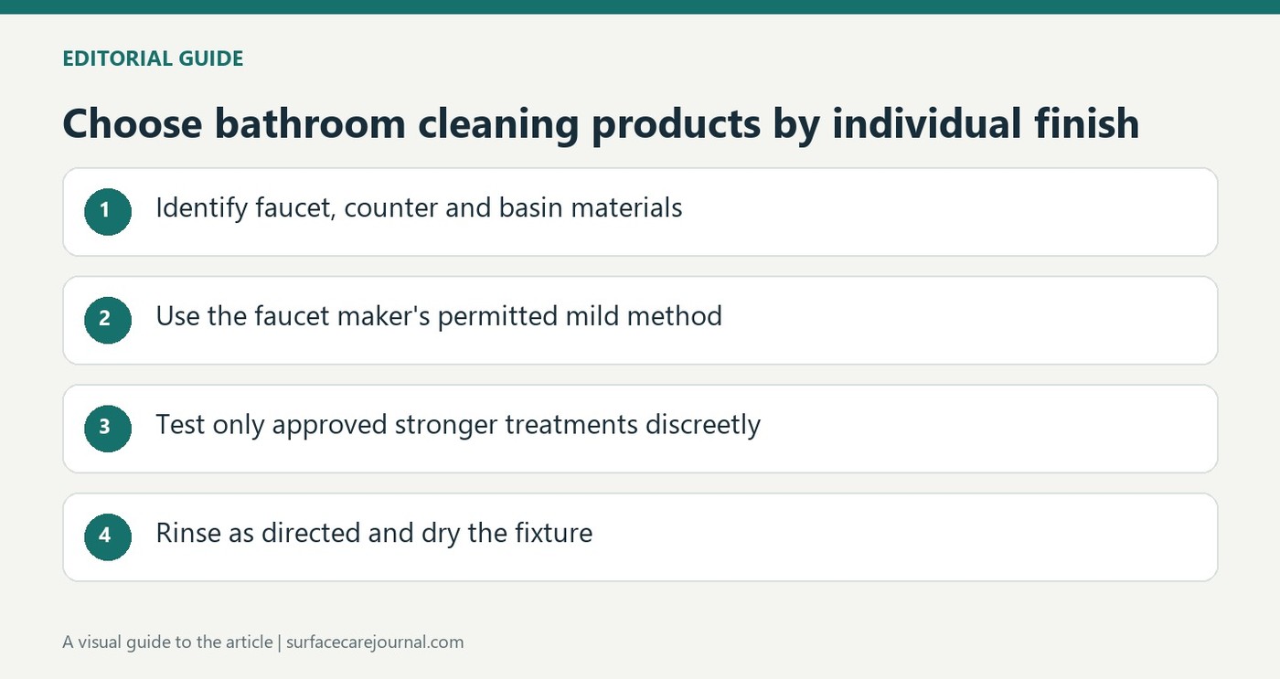 Put chrome faucet care ahead of aggressive scrubbing