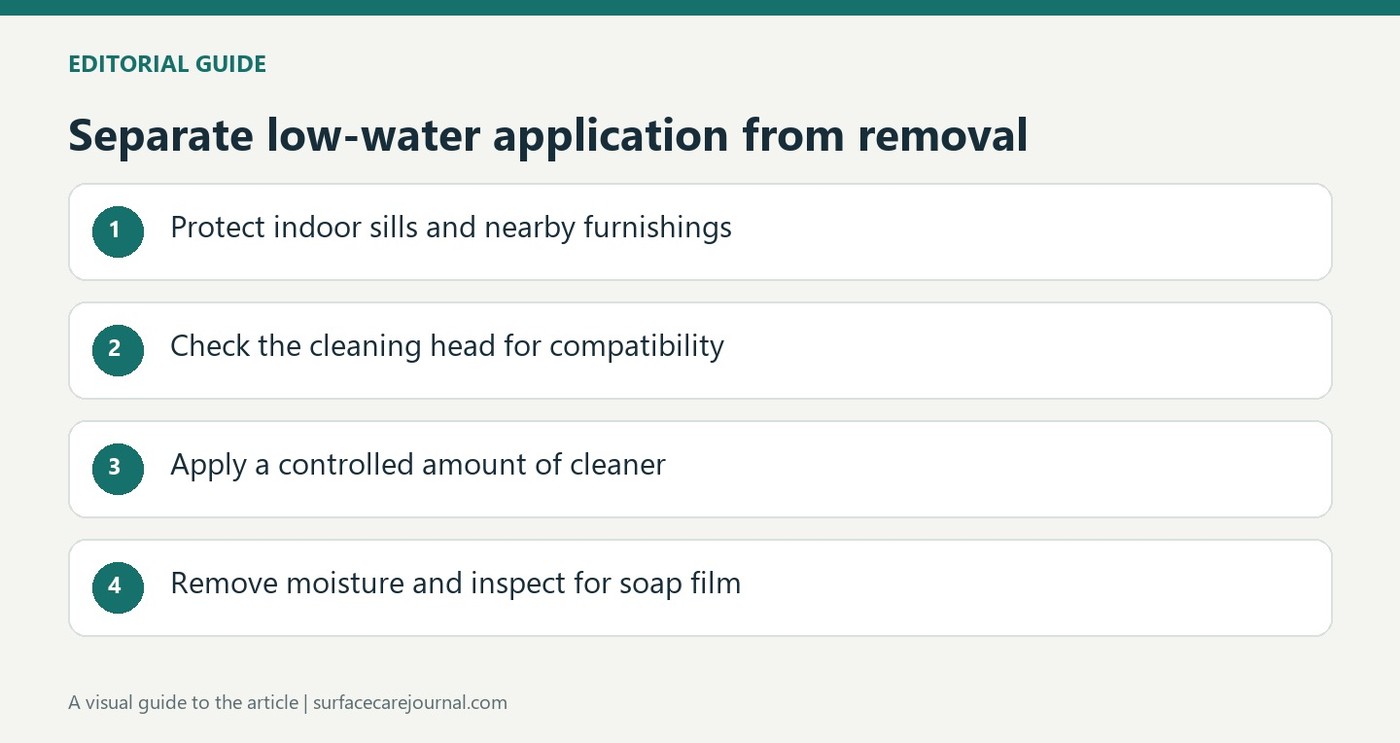 A Low-Water Glass-Cleaning Trial With a Handheld Sponge