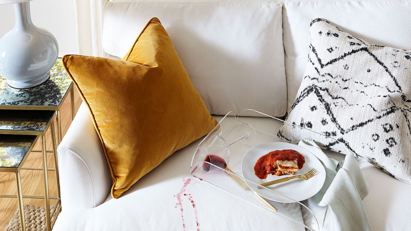 Lift Solid Sofa Spills before Blotting the Fabric